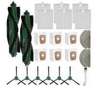 CashMuch Replacement Kit for Roomba 104 Combo/105 Vac/105 Combo Vacuum Cleaner, Including 2 Roller Brushes, 6 Filters, 6 Dust Bags, 4 Mop Cloths, 6 Side Brushes