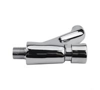 CashMuch Self Closing Bathroom Wall Faucet Push Basin Tap Single Lever Brass Chrome Plated Water Saving Dripfree 100x90mm for Sink