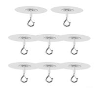CashMuch Set of 8 Strong Ceiling Hooks for Hanging Plants and Lights, Secure and for All Surfaces
