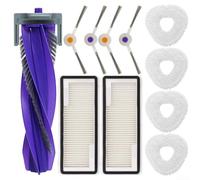 CashMuch Side Brush Filter Kit for Narwal J4 J4 for Lite for Freo for X Robot Vacuum Replacement Pack with 1*Central brush 4*Mop cloths 2*Filters 4*Side brushes
