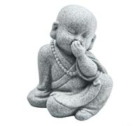 CashMuch Small Wise Buddha Monk Figurine Statue See Speak Hear No Evil Garden Lawn Ornament Sandstone Resin Decor for Home Yard Fish Tank Aquarium Safe 4x5x6cm(F)