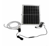 CashMuch Solar Water Pump 12V DC 240L/H Submersible Pump with 6W/10W Panel 2m Tube with Filter & Pipe for Ponds, Aquariums & Fountains(10W-with switch)