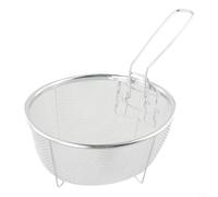 CashMuch Stainless-Steel for French Chip Frying Strainer Basket Kitchenware Detachable Deep Fry Basket Kitchen Round Fryer Wire Mesh 20X20Cm
