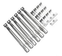 CashMuch Stainless Steel Gas Grill Burner Replacement Parts Set 6 Pack Retractable Length 35-42cm Adjustable BBQ Burners with Mounting Kit