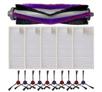 CashMuch Vacuum Cleaner Replacement Kit Main Roller Brush Side Brushes Filter Set for Midea M9 for Eureka for E20 Plus for VCR for S10 Plus Vacuum (B)