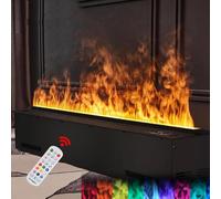 Cashwise 3D Water Vapor Fireplace, Realistic Atomized Flame Atomized Fireplace with 9 Adjustable Flame Colors, Stainless Steel, Touch/Remote Control 150cm/59.05in