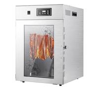 Cashwise Commercial Food Dryer, 360 ° Rotation Rotary Meat Dryer, Stainless Steel Rotating Sausage Bacon Chicken Duck Fish Beef Dryer with 24hr Digital Timer, 30-90℃ Temperature Control