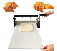 Cashwise Manual Foldable Dough Sheeter, Stainless Steel Dough Laminator Machine Adjustable Thickness Settings, for Making Fudge Crust, Pizza Dough