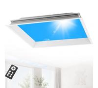 Cashwise Natural Daylight Blue Sky Light, Smart Remote Control, LED Ceiling Panel Artificial Skylight Ceiling Lamp, for Living Room, Office, Windowless Room & Basement Embedded-62 * 62 * 80cm