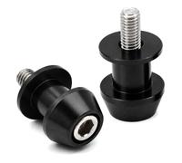 casicial 2 Pieces Motorcycle Paddock Stand Bobbins 10mm Aluminium Alloy Swingarm Spool Sliders for Bike Lifting and Swingarm Protection Universal Fit Rear Stand Crash Spools