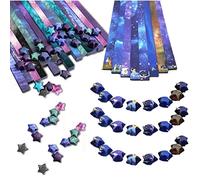 Casiler 136pcsouter Space Sky Origami Paper Lucky Kawaii Star 8 Different Designs Decoration Folding Paper for Origami Arts Crafting