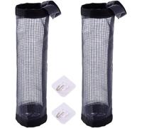Casiler 2 Pcs Plastic Bag Holder, Grocery Bag Holder Mesh Hanging Storage Bag Dispenser Trash Bags Holder Recycling Garbage