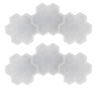 Casiler 3 Cells Bee Honeycomb Lollipop Silicone Molds, 2pcs Chocolate Cake Baking Mold, Silicone Lollipop Mould, Diy Sugar Fondant Candy Cupcake Cake Decoration