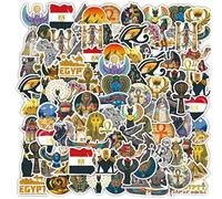 Casiler 50pcs Ancient Egypt Stickers for Laptop Motorcycle Pyramid Sphinx Pharaoh Vinyl Sticker Decals for Waterbottle Phone Skateboard Guitar