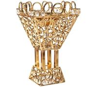 Casiler Arabic Incense Burner, Traditional Wrought Iron Bakhoor Burner for Charcoal, Middle Eastern Mughal Style Mabkhara