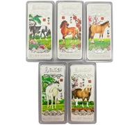 Casiler Chinese New Year Horse Blessing Challenge Coin 5pcs Horse to Success Commemorative Coin Zodiac Horse Souvenir Coin