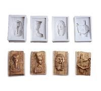 Casiler Egypt Pharaoh Silicone Mould 4pcs Pharaoh Goddess Shape Candy Mold for Polymer Clay Candy Chocolate Fondant Cake Decoration
