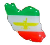 Casiler Iran Map Flag Brooch,Eagle Wings Pattern Pin, Metal Badge Ornament for Backpack Daily Decoration