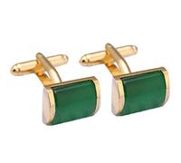Casiler Mens Cufflinks Fashion Emerald Cat Eye Stone Design Cuff Links Dinner Party Formal Wear Accessories for Suit Shirt