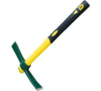 Casiler Pick Mattock Hoe, Forged Weeding Garden Pick Axe with Fiberglass Handle Mattock Forged Adze Hoe for Gardening, Loosening Soil