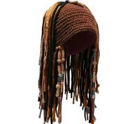 Casiler Pirate Dreadlocks Wig Beanie Costume Hat Dreadlock Extensions Cap Headgear Festival Pirate Accessory