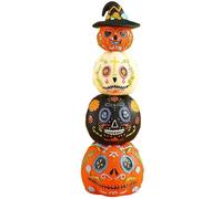 Casiler Stacking Undead Pumpkin Statues Pumpkin Ghost Home Desktop Ornament Resin Halloween Party Props Decoration