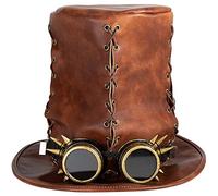 Casiler Steampunk Hats Vintage Victorian Punk Hats Gothic Distressed Cap Halloween Costume Accessories
