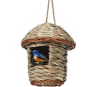 Casiler Straw Bird Nest Parrot Hatching Breeding Grass Cave Garden Grass Birds House Humming Bird Nest for Lawn Home
