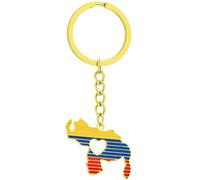Casiler Venezuela Map Keychain Stainless Steel Venezuelan Flag Keychain Venezuelan Culture Souvenir Gift for Men Women
