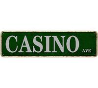 Casino Ave Sign Novelty Casino Decor Casino Street Sign Wall Art Decor For Home Farmhouse Bar Cafe Man Cave 16 X 4 Inch