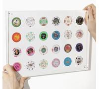 Casino Chip Display Holder | Floating Wall Display Case for Poker Chips - Clear Acrylic Frame for Collectors Gamblers, for Gambling