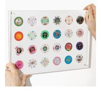 Casino Chip Display Holder for 24 Chips or Coins | Wall Mounted Display Case for Poker Chips - Clear Acrylic Display Frame for Collectors Gamblers, for Gambling or Poker Friends
