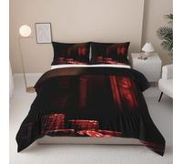 Casino Chip Ultra Soft Duvet Cover Double Size, Red Chip Bedding Set, Durable & Breathable Mystery Casino Comforter Cover Set, Modern Art All Season Comfort Quilt Bedding Cover