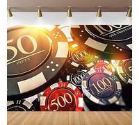 Casino Chips Photography Backdrop Las Vegas Nevada Gambling House Chip Roulette Wheel Lucky Card Game Party Decor Background 200x140CM