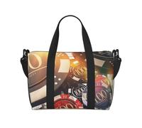 Casino Chips Print Duffle Bag for Travel Foldable Carry-On Travel Bag, Luggage Flight Bags Weekend Bag for Women and Men