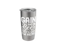 Casino Gambler Gain & Beer that´s Why I´m Here Gambling Stainless Steel Insulated Tumbler