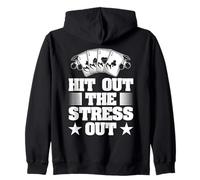 Casino Gambler Hit Out The Stress Out Gambling Zip Hoodie