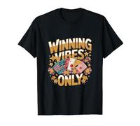 Casino Gambling Quote - Winning Vibes Only Value Graphic T-Shirt, Men, Black, M
