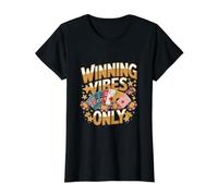 Casino Gambling Quote - Winning Vibes Only Value Graphic T-Shirt, Women, Black, L