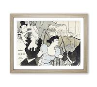 Casino In Paris By Henri De Toulouse Lautrec Classic Painting Framed Print | A2 Oak Framed Wall Art | Ready to Hang | Classic Historical Picture | Living Room Bedroom Lounge Office
