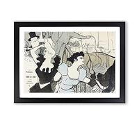 Casino in Paris by Henri De Toulouse-Lautrec Framed Print | A2 Black Framed Wall Art | Ready to Hang | Modern Nature Picture | Living Room Bedroom Lounge Office
