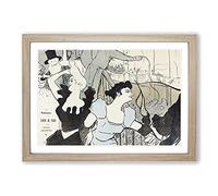 Casino in Paris by Henri De Toulouse-Lautrec Framed Print | A2 Oak Framed Wall Art | Ready to Hang | Modern Nature Picture | Living Room Bedroom Lounge Office