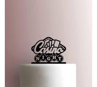 Casino Night Acrylic Cake Topper 3mm Thick Premium Laser Cut Cake Decoration for Birthday, Wedding, Baby Shower & Party Cakes Durable Reusable