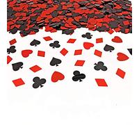 Casino Poker Confetti | Glitter Confetti Sprinkles for Night Club Las Vegas Theme Party Decoration | Birthday Baby Shower Wedding Party Festival Supplies | Metallic Foil | 45g 1.6OZ 1200Pcs