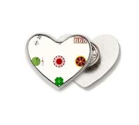 Casino Small Element Illustration Heart Metal Pin Brooch Clip Love