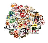 Casino Sticker Aesthetic Poker Cards Vintage Stickers Nevada Las Vegas Stickers Laptop Decoration Poker USA Gift Casino Cute Stickers Vespa Decal Laptop Sticker Casino Decoration Party Slot Machine