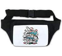 Casino Styled Cartoon Slot Machine Chips 777 Cherry Waist Bag Fanny Pack White