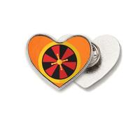 Casino Turntable Element Illustration Heart Metal Pin Brooch Clip Love