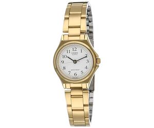 CASIO 19353 LTP-1130N-7B - Ladies Quartz Watch, Gold/ White