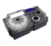 Casio 9mm Label Printer Cartridge Black Print on White Tape Single